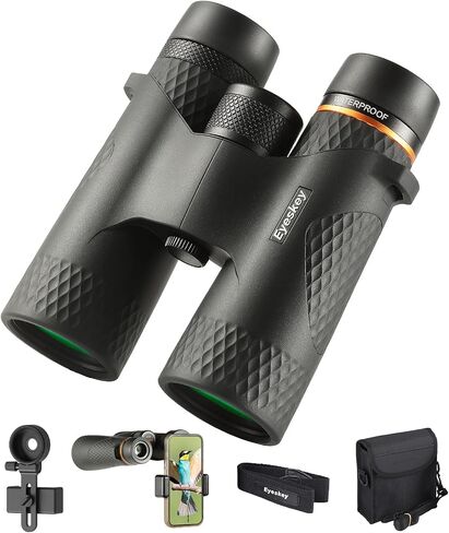 Whisper 10x42 Binoculars for Adults - ED Glass Birding Binoculars with Phone Adapter, Lightweight & Waterproof for Backyard Birding, Migration Watching in Saudi Arabia