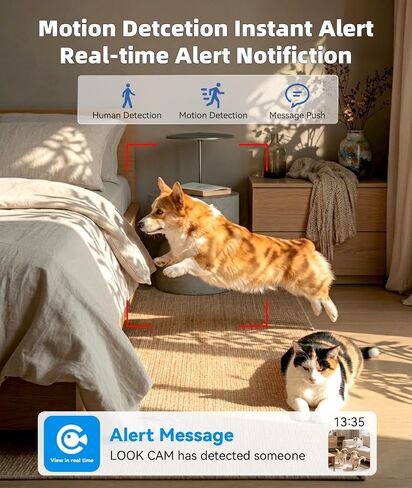 Wireless WiFi Indoor Security Camera with Clock for Home with App Control, Motion Detection, 150° Outdoor Camera with Night Vision & Loop Recording for Office/Shop/Pet/Garage,User-Friendly in Kuwait