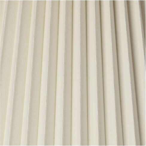 Edie Extra Large Ivory White Pleated Lamp Shade 11x19x14.5 (Spider) | 11" Top x 19" Bottom x 14.25" High x 14.5" Slant Replacement for Table + Floor Lamps Pre-Assembled Harp + Finial in Saudi Arabia