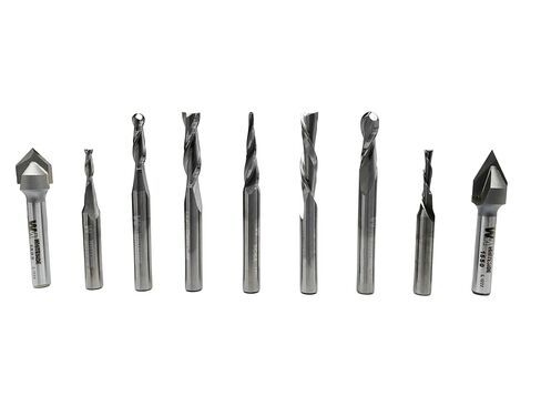Whiteside 709 9 Piece General Purpose CNC Router Bit Set: 1/4 Inch Shank in Kuwait