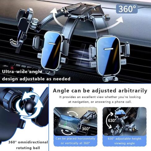 Phone Holders for Your Car for Dodge Dart 2013-2016, Shockproof 360° Adjustable Car Phone Holder One-Hand Operation Easy Removal Reusable in Saudi Arabia