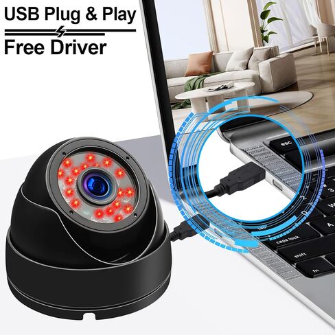 MMlove USB Dome Camera, 720P Waterproof Night Vision with IR-Cut Filter in Kuwait