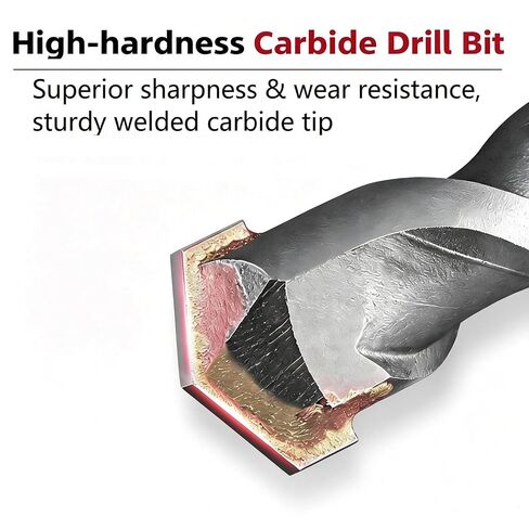 14mm x 150mm Masonry Drill Bit, Carbide Tipped Rotary Hammer Bit | 10mm Round Shank, Impact Concrete Drill Bit for SDS Impact Drill in Kuwait