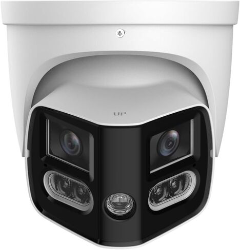 Smart Dual Light 2x4MP IP POE Camera 1/2.7" CMOS 4K 180° Duo Splicing Image,2 Way Talk Built-in Mic and Speaker,Warning Lights and Alarm Sounds, IPC-PDW4K-T180 in Saudi Arabia