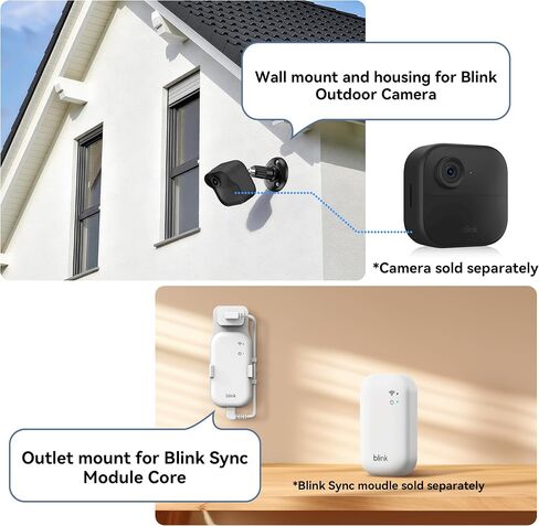 Camera Mount for Blink Outdoor 4/2K+, 3Pack 360° Adjustable with Blink Outdoor Camera Mount, Weatherproof Silicone Case, Sync Module Wall Mount Holder Accessories (Camera Not Included) in Kuwait