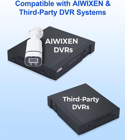 كاميرا أمان سلكية 1080 بكسل، كاميرا CCTV إضافية للمراقبة DVR | كاميرا AHD/TVI/CVI/CVBS 4 في 1 بديلة تناظرية، مقاومة للماء IP67، رؤية ليلية بالأشعة تحت الحمراء 80 قدمًا، استخدام داخلي خارجي in Saudi Arabia