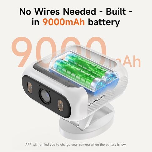 Solar Security Camera Wireless Outdoor, 2.4GHz 5GHz Dual Band WiFi Camera, Magnetic Folding Mount, AI Human/Vehicle Detection, Full Color Night Vision, Siren, 2-Way Talk for Home Garage Yard in Saudi Arabia