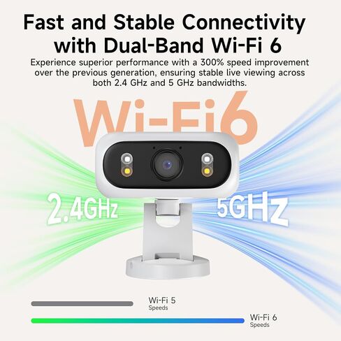 Solar Security Camera Wireless Outdoor, 2.4GHz 5GHz Dual Band WiFi Camera, Magnetic Folding Mount, AI Human/Vehicle Detection, Full Color Night Vision, Siren, 2-Way Talk for Home Garage Yard in Saudi Arabia