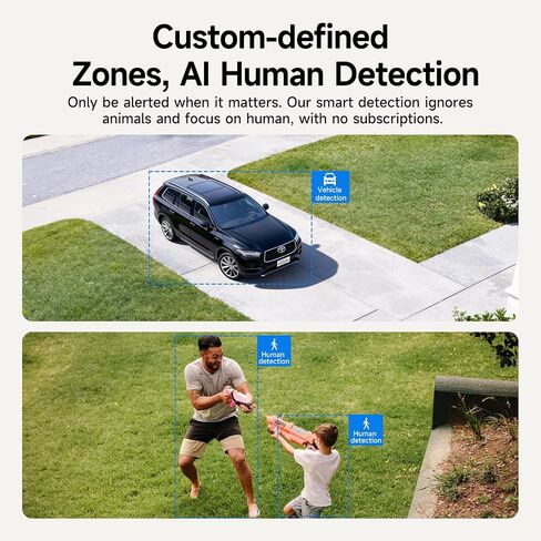 Solar Security Camera Wireless Outdoor, 2.4GHz 5GHz Dual Band WiFi Camera, Magnetic Folding Mount, AI Human/Vehicle Detection, Full Color Night Vision, Siren, 2-Way Talk for Home Garage Yard in Saudi Arabia