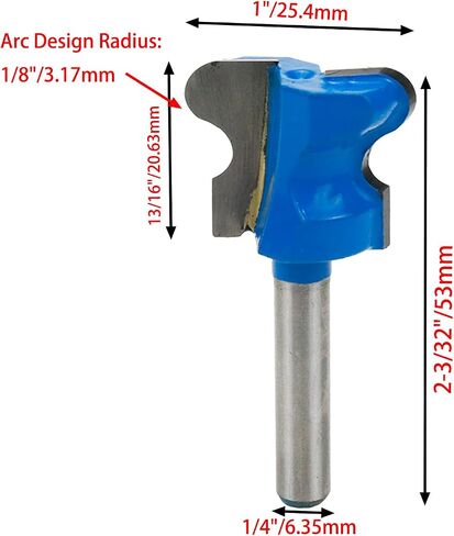 Finger Pull Bit Drawer Pull 1" Cutting Dia 1/4" Shank Dia Router Bit End Milling Cutter Bit in Saudi Arabia