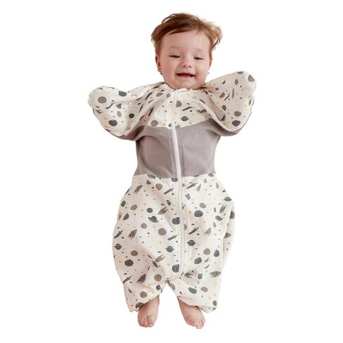 GROWNSY Swaddle Sleep Sack 6-9 Months, Starfish Design Baby Swaddle Sack, Dual-Zipper for Easy Diaper Changes, Proper Hip Development & Openable Foot Button, 19-27 lbs, Space Tourism in Saudi Arabia