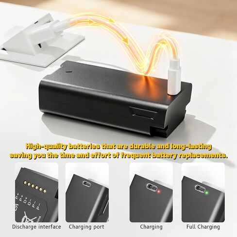 2026 Upgraded 8200mAh E340 Battery Compatible for eufy Video Doorbell E340, High Capacity Replacement Backup Battery with Type-C Charge Cable-1pcs in Kuwait