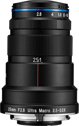 Laowa 25mm f/2.8 2.5-5X Ultra Macro Lens for Canon RF Pro Bundle | Full Frame Manual Focus Extreme Close-Up Photography (VE2528RF) + Flexible Tripod + Cleaning Kit + More (5pc Bundle) in Kuwait