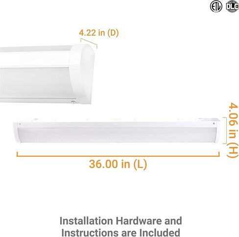 Diodesy- 36-Inch LED Linear Bed Light Fixture 3-Way Switching (Up/Down) 15W/30W/45W Color Selectable 30K/40K/50K 1675-5311 Lumens Dimmable 116° Beam Angle ETL Listed- for Office Shop School Market in Kuwait