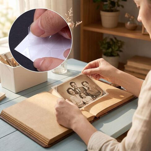 1428 Pcs Self-Adhesive Photo Corners for Scrapbooking, 14 Sheets PVC Picture Mounting Corner Stickers, Invisible Photo Edge Stickers for Family Album DIY Crafts Journal - Clear in Kuwait