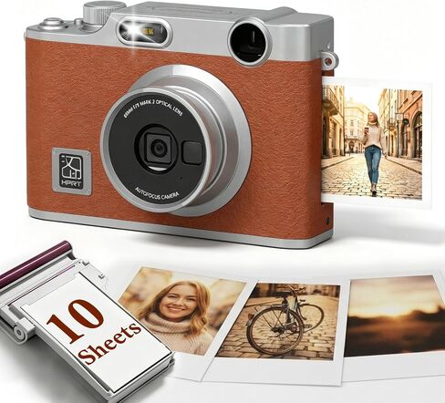 Z3 Instant Film Camera, 2-in-1 Digital Camera & Portable Photo Printer with 10 Sheets, 2.8" LCD Preview Screen, 300 DPI, 8 Filters, Bluetooth Phone Printing, Fun Gift for Birthday, Travel, Green in Kuwait