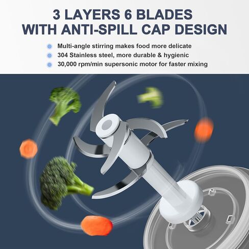 Baby Food Maker, Puree Blender Set with 600ml & 300ml Glass Bowls | Makes Smooth Baby Puree from Fruit, Meat & Vegetables, Includes Matching Baby Food Storage Containers, Baby Essentials in Saudi Arabia