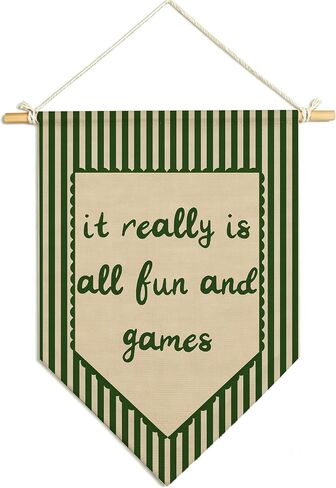 Brave Kids Club Wall Banner, Linen Pennant Door Sign, 15x11 | Brave Kids Club Quote, Blue Stripe Inspirational Flag for Kids Room, Nursery, Classroom and Playroom Decor in Kuwait