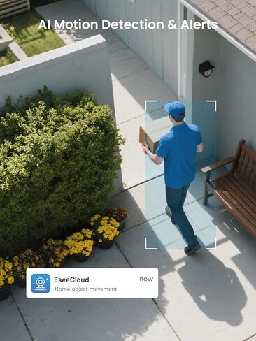 Solar Security Camera, Wireless Security Camera Outdoor, 2K with Integrated Solar Panel, 2.4/5 GHz Wi-Fi, for Surveillance, Need SD Card(NOT Included) Cloud Storage is Optional(Need Charge) in Kuwait