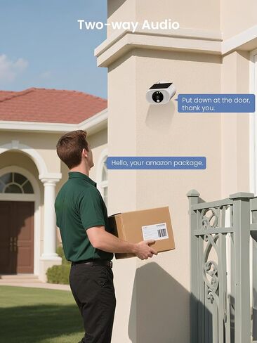 Solar Security Camera, Wireless Security Camera Outdoor, 2K with Integrated Solar Panel, 2.4/5 GHz Wi-Fi, for Surveillance, Need SD Card(NOT Included) Cloud Storage is Optional(Need Charge) in Kuwait