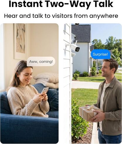 3MP Outdoor Security Camera, 2.4GHz WiFi 6 Smart Bullet Camera with Color Night Vision, AI Human/Vehicle/Sound Detection, Two-Way Talk, Spotlight, IP67, ONVIF, Cloud & microSD Storage up to 256GB in Saudi Arabia