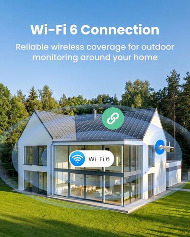 3MP Outdoor Security Camera, 2.4GHz WiFi 6 Smart Bullet Camera with Color Night Vision, AI Human/Vehicle/Sound Detection, Two-Way Talk, Spotlight, IP67, ONVIF, Cloud & microSD Storage up to 256GB in Saudi Arabia