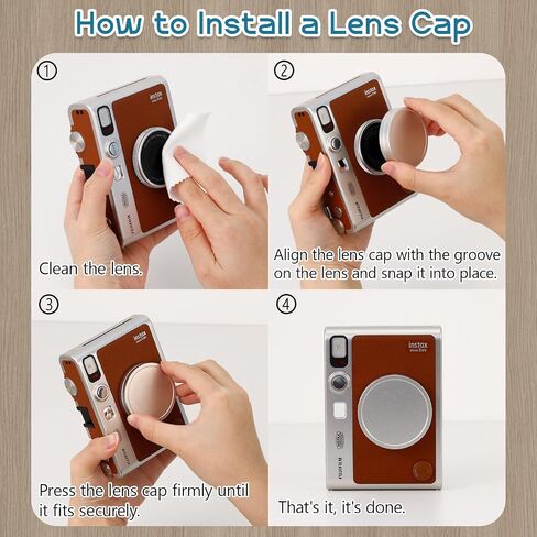 Lens Cap Fit for Fujifilm Mini EVO Instant Camera, Anti-Scratch Aluminum Lens Cover with Flocking Internal (Silver) in Kuwait