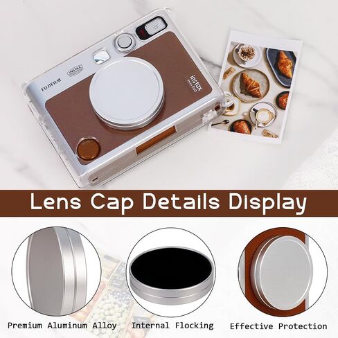 Lens Cap Fit for Fujifilm Mini EVO Instant Camera, Anti-Scratch Aluminum Lens Cover with Flocking Internal (Silver) in Kuwait