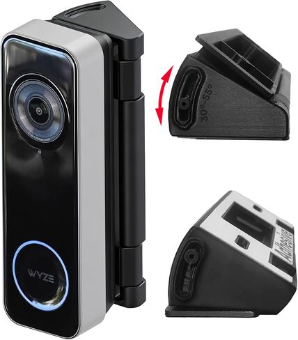 30°-55° Adjustable Angle Mount Bracket for Wyze Battery Video Doorbell, Both Drill & No Drill Aavailable with Security Screws (Angle Mount) in Saudi Arabia