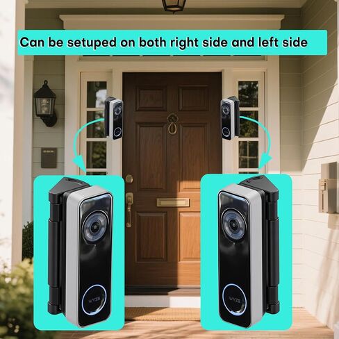 30°-55° Adjustable Angle Mount Bracket for Wyze Battery Video Doorbell, Both Drill & No Drill Aavailable with Security Screws (Angle Mount) in Saudi Arabia