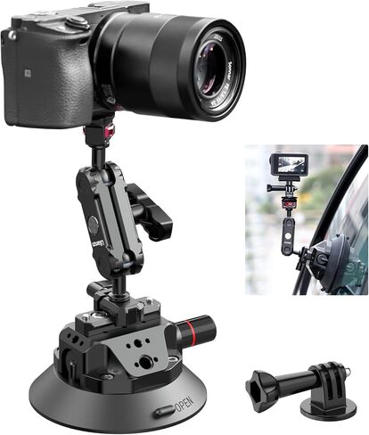 ULANZI SC-02 Suction Mount 4.5'', Magic Arm Bracket for DSLR Cameras Video | Shooting Filming Compatible with DJI OSMO Pocket 3/Pocket 4/Pocket 4 Pro/Luna/Insta 360 x 5/OSMO 360/Sony/Xtra Muse Cameras in Saudi Arabia