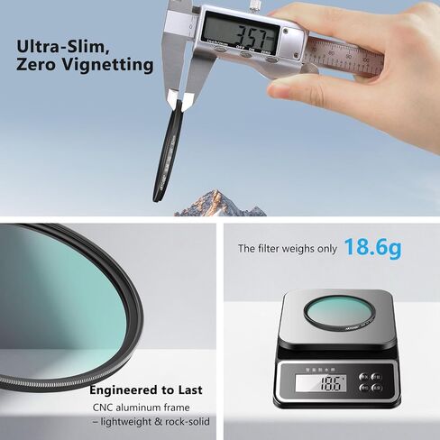 ARTCISE UV Camera Lens Filter 77mm – Ultra-Slim Multi-Coated UV Protective Filter with HD Optical Glass, Scratch Resistant, Waterproof, Anti-Oil Coating, CNC Aluminum Alloy Frame (58mm) in Kuwait