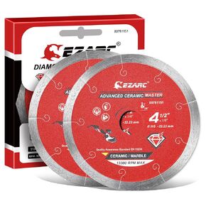 EZARC 7 Inch Advanced Diamond Tile Blade, 1"-5/8" Arbor, 1-Pack | Advanced Diamond Tile Blade, Music-Slot Design, Low Vibration, 5/8" Adapter Washer, for Ceramic and Porcelain, Wet Only in Saudi Arabia