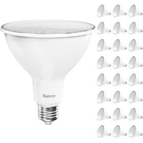 Sunco 12 لمبة PAR38 LED للفيضانات، 20 وات = 250 وات، قابلة للتعتيم، مقاومة للماء | 2800LM، ضوء نهاري 5000K، قاعدة متوسطة E26، كشاف أمان خارجي فائق السطوع، الممر، الشرفة، الفناء، أضواء كاشفة في الفناء in Kuwait