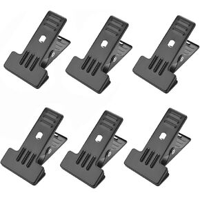 6-Pack Heavy Duty Metal Spring Clamps with Non-Slip EVA Pads, 1.4" Max Opening, Black – for Photography Backdrop, Background Stand, Canvas, Studio Equipment, Seamless Paper Holder in Saudi Arabia