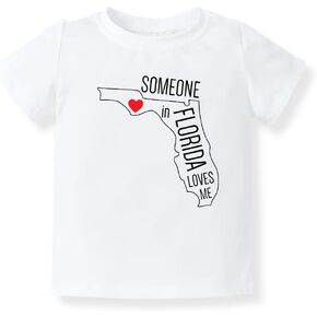 Someone In Florida Loves Me Cute Baby Bodysuit Shirt Premium Custom Clothes Unisex Baby Gift Mom Newborn in Kuwait