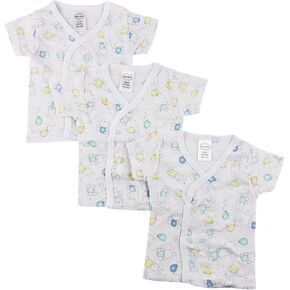 bambini Infant Side Snap Short Sleeve Shirt - 3 Pack NC_0204 by Miracle USA in Saudi Arabia