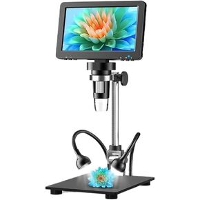 USB Microscope, Microscope 16MP 5M 10M 8M 7in 8LED Magnifier Electronic Auto 1200x Industrial 1080P HD LCD Digital Screen in Saudi Arabia