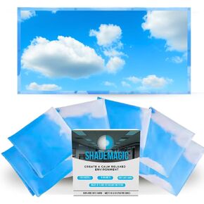 ShadeMAGIC Fluorescent Light Filter Covers - Mocha - Diffuser Pack; Eliminate Harsh Glare That Causes Eyestrain and Head Strain The The Classroom or at Office. (2) in Saudi Arabia