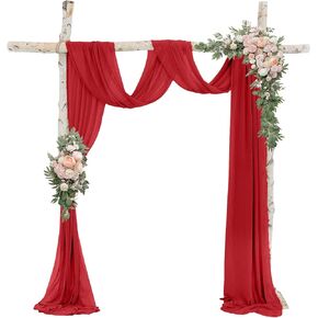 Royal Blue Wedding Arch Drape Sheer Chiffon Draping 20ft 1 Panel Tulle Curtain for Backdrop Sheers Swag Drapery Wedding Ceiling Draping Fabric for Stage Arbor Party Archway Drapes in Kuwait