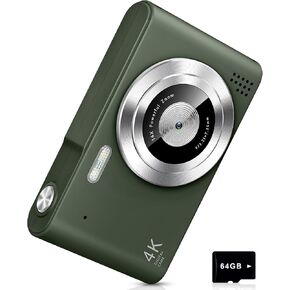 Digital Camera, Camera for Kids, UHD 4K 48MP Point and Shoot Digital Cameras with 64GB SD Card and 16X Digital Zoom Anti Shake, Compact Portable Small Gift for Boys Girls Students in Saudi Arabia