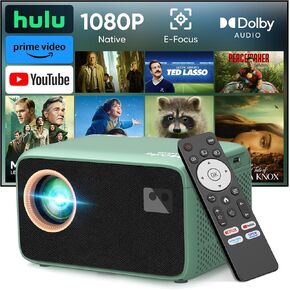 TMY 4K Projector with WiFi Bluetooth, Compatible with Netflix/Prime Video/YouTube, Outdoor Portable Home Theater Movie Projector, Smart Projector for Indoor Outdoor Movies, Gaming and Camping (Green) in Saudi Arabia