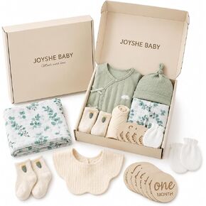 Baby Newborn Clothes Gift Set, Gender Neutral Baby Essentials, Sage Green, 0-3 Months in Kuwait