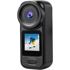 4K Mini Body Camera, Thumb Action Camera with EIS Magnetic Mount 64GB Card | 12MP 130° Wide Angle Wearable Beauty Filter Continuous Shooting POV Camera for TikTok YouTube Vlogging Outdoor Motorcycle in Saudi Arabia