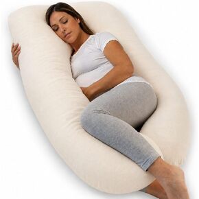 Pregnancy Pillow, Body Pillow, Side Sleeper Pillow, Organic | Removable Cover, Pregnancy Must Haves, Maternity Pillow, Pregnancy Pillows for Sleeping in Kuwait