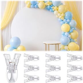 10 Pcs Balloon Arch Clips, 2.5 Inch Clips for Balloon Arch, Clear Clamps for Backdrop, Used For Balloons Arches, Tablecloths, Party Decorations and Photography Studios in Saudi Arabia