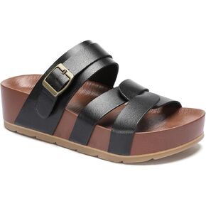 Platform Sandals Women – Strappy Wedges Comfortable | Platform Walking Sandals With Cushioned Footbed, Lightweight Non-Slip Open Toe Wedges for Summer in Saudi Arabia
