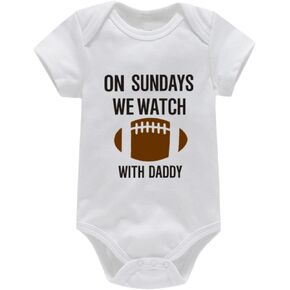 CAHL&FAUO Newborn Baby Boys Girls Bodysuit Short Sleeve Funny Letters Print Romper Reveal Pregnancy Announcement Clothes in Saudi Arabia