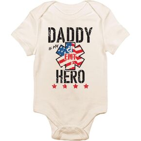 TeeNow - Daddy Is My Hero (Custom for Police, Fire & EMT) - Baby/Infant Bodysuit, Boy/Girl/Unisex in Saudi Arabia