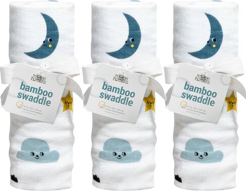 Rookie Humans Bamboo Muslin Swaddle Blanket 2-Pack – Newborn Baby Gift Set | Rookie Humans Bamboo Muslin Swaddle Blanket Multi-Pack – Baby Gift Set in Saudi Arabia